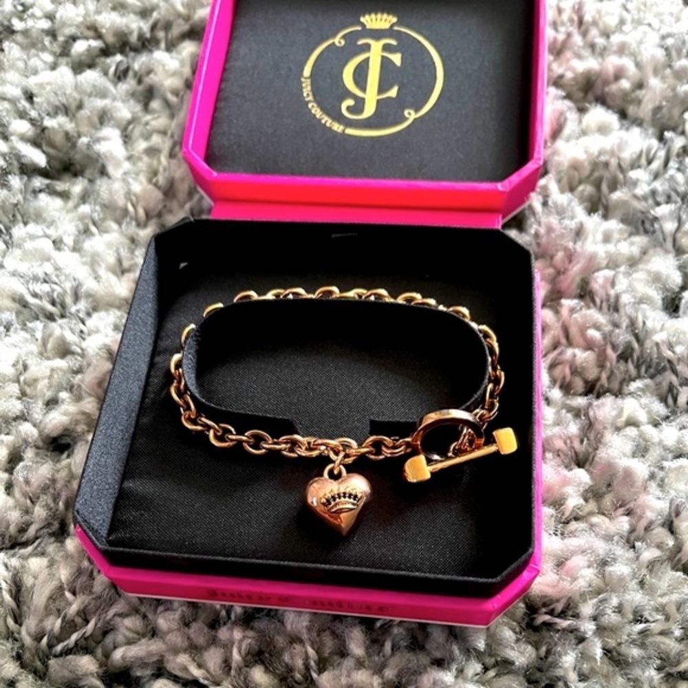 Juicy Couture Rose Gold Heart Bracelet NIB